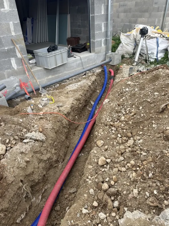 Travaux de viabilisation d'une maison à Pérouges, Meximieux, SAS Tornare