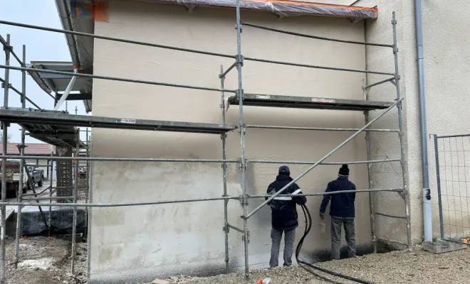 Construction d'un local de stockage en extension au gymnase de Saint Maurice de Gourdans, Meximieux, SAS Tornare