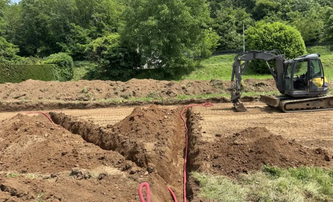 Réalisation des tranchées réseaux secs