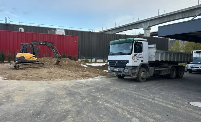 Aménagement de bureaux + parking, Meximieux, SAS Tornare