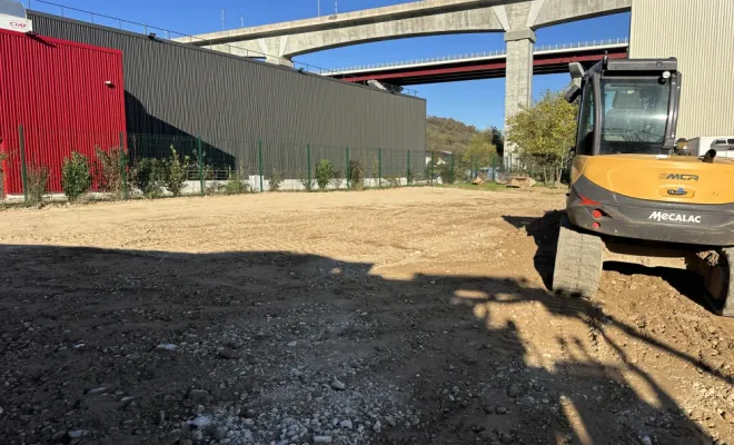 Aménagement de bureaux + parking, Meximieux, SAS Tornare